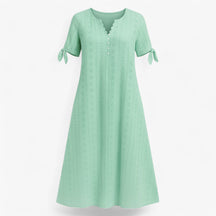 Women's Dress : Dames Jurken Zomer V-hals Elegant - Wit in Groen van Pantino