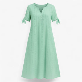 Women's Dress : Dames Jurken Zomer V-hals Elegant - Wit in Groen van Pantino