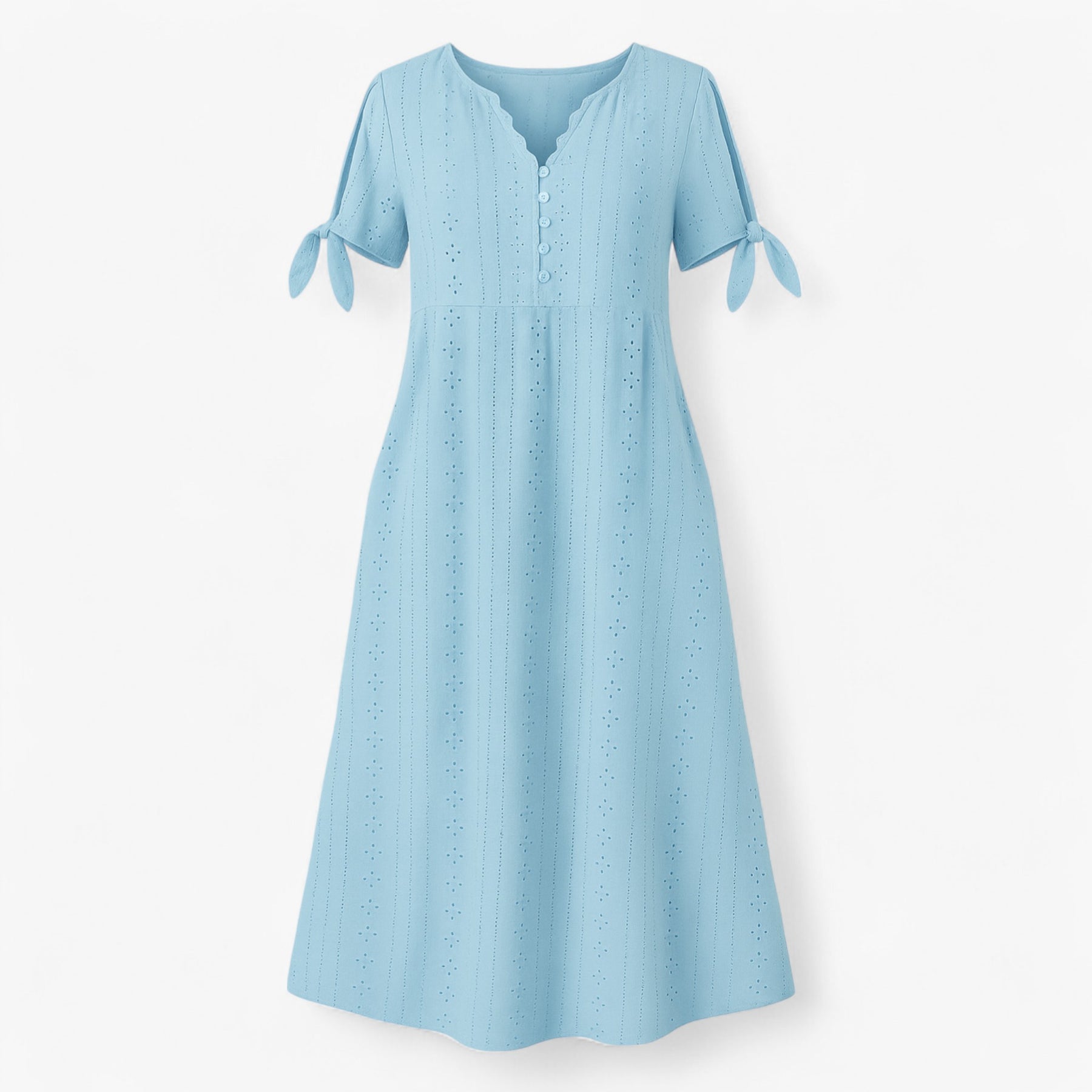 Women's Dress : Dames Jurken Zomer V-hals Elegant - Wit in Blauw van Pantino