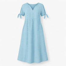 Women's Dress : Dames Jurken Zomer V-hals Elegant - Wit in Blauw van Pantino