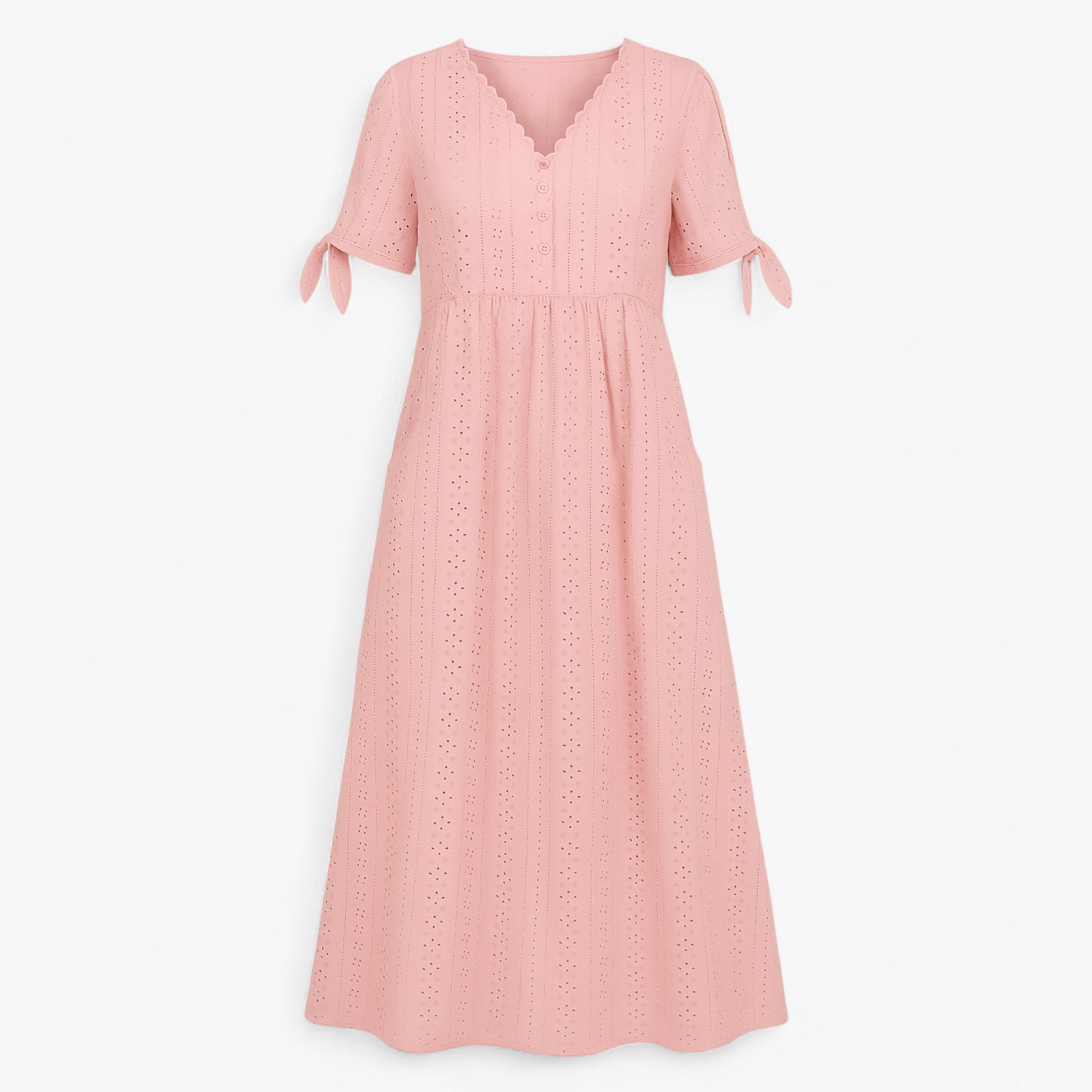 Women's Dress : Dames Jurken Zomer V-hals Elegant - Wit in Roze van Pantino