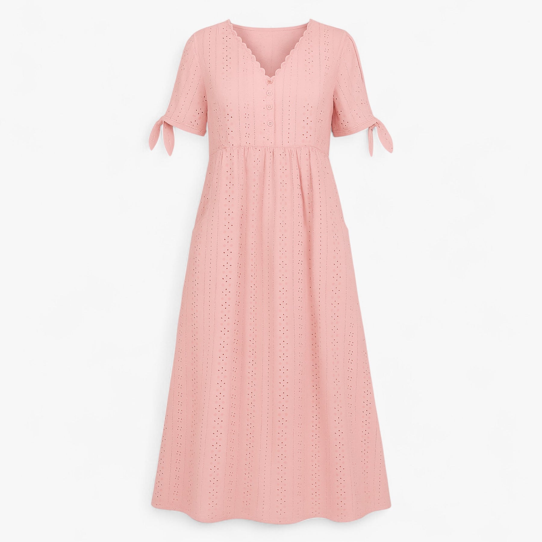 Women's Dress : Dames Jurken Zomer V-hals Elegant - Wit in Roze van Pantino