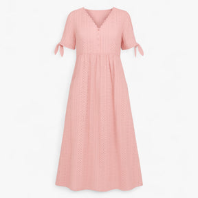 Women's Dress : Dames Jurken Zomer V-hals Elegant - Wit in Roze van Pantino