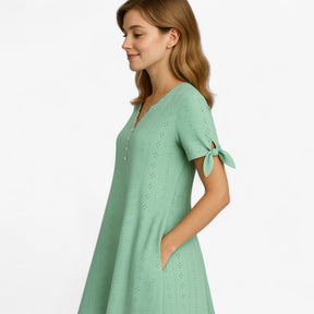 Women's Dress : Dames Jurken Zomer V-hals Elegant - Wit in van Pantino
