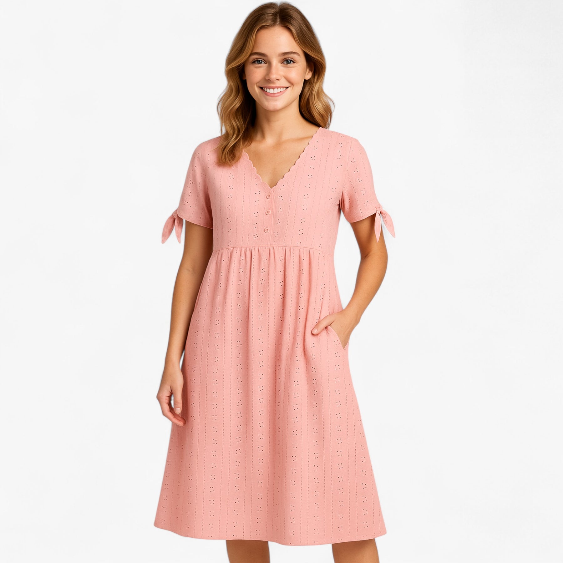 Women's Dress : Dames Jurken Zomer V-hals Elegant - Wit in van Pantino