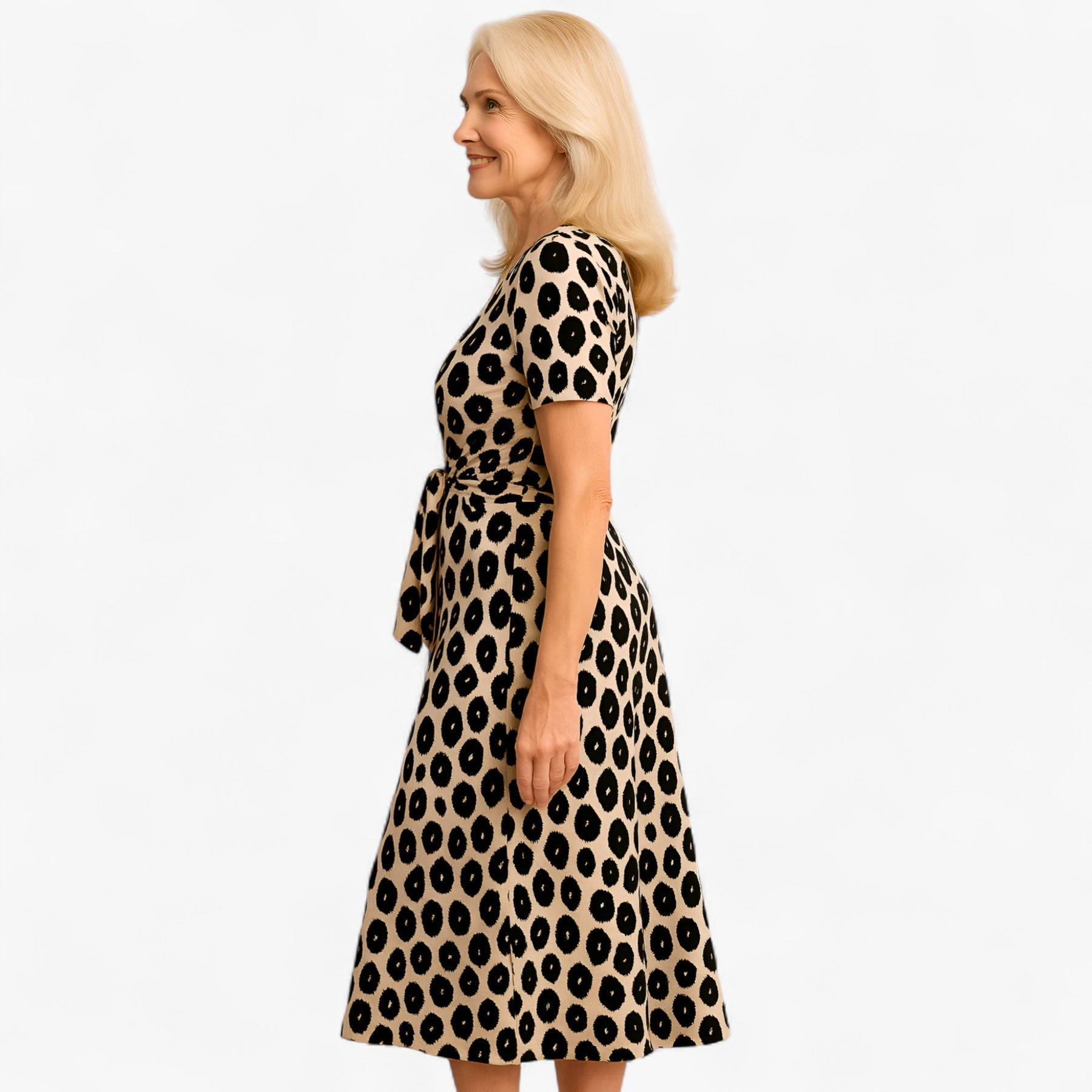 Women's Dress : Maxi Jurk Dames Roze - Lange Leopardprint in van Pantino