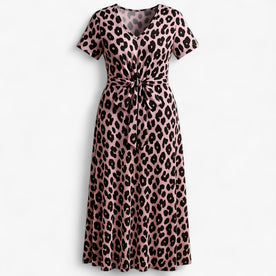 women's maxi dress : Dames Maxi Jurk Roze met Lange Leopardprint - Elegant & Comfortabel in Roze van Pantinoshop