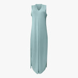 Robe d'Été Longue Femme avec Gilet - Vert