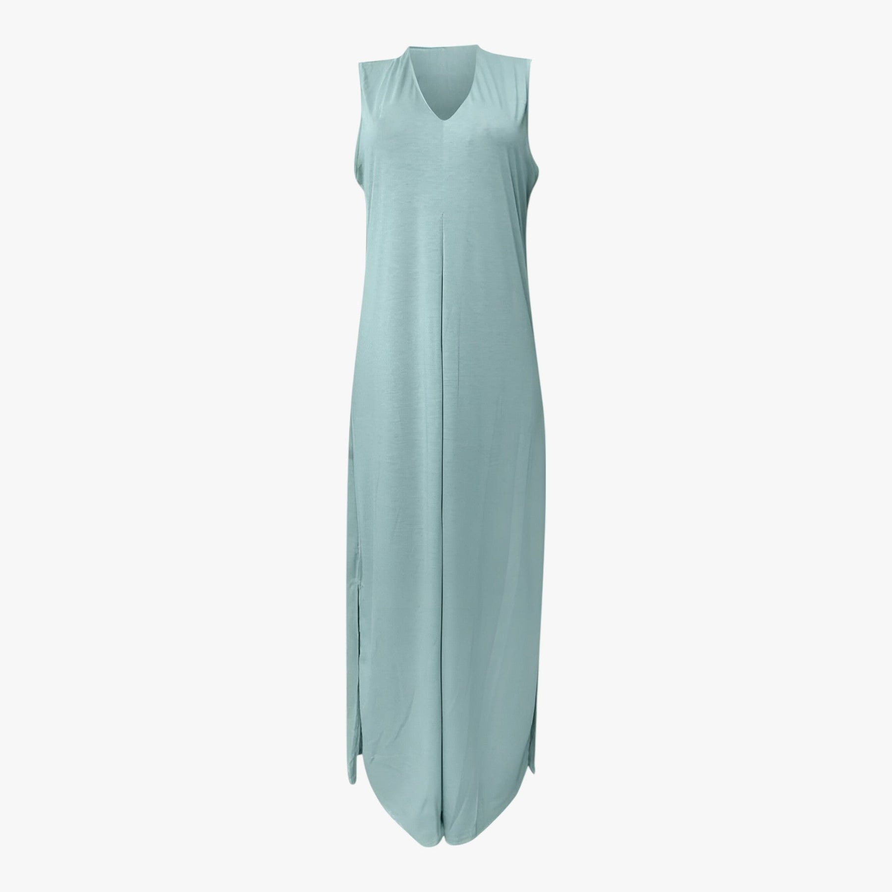 Two-Piece Set : Dames Lange Zomerjurk met Vest - Groen in Groen van Pantino