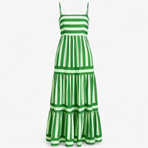 Women's Dress : Zomerjurk Dames Groen - Lichte met Spaghettibandjes in Groen van Pantino