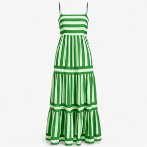 Women's Dress : Zomerjurk Dames Groen - Lichte met Spaghettibandjes in Groen van Pantino