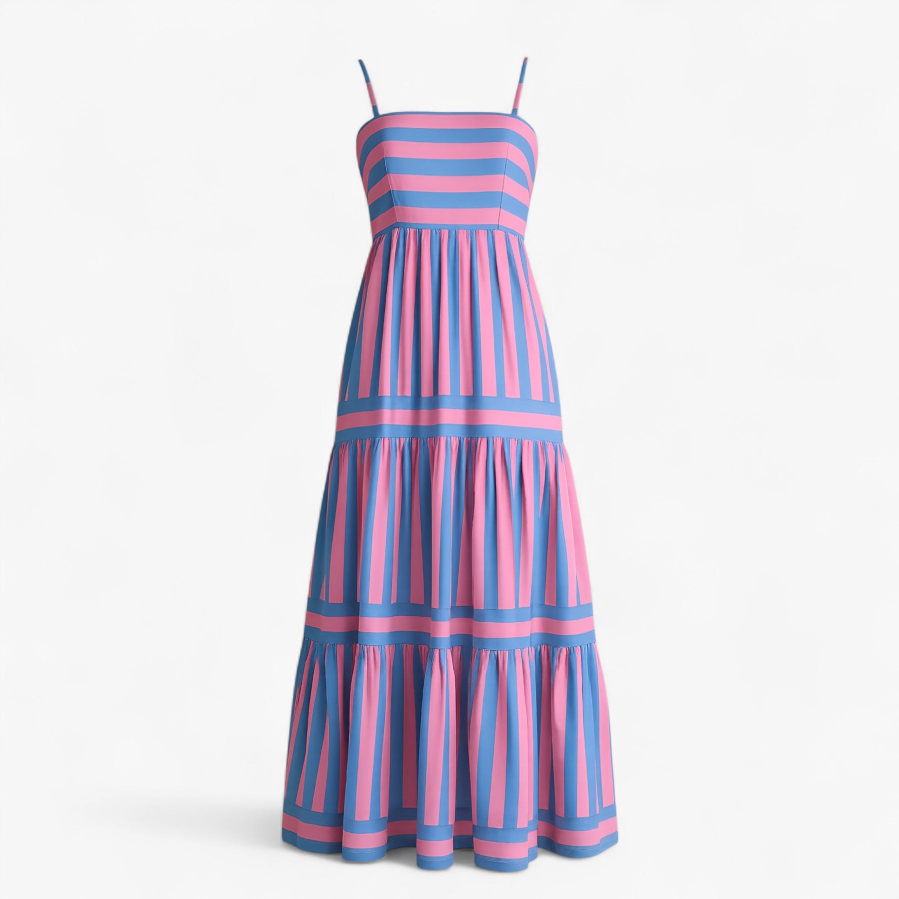 Women's Dress : Zomerjurk Dames Groen - Lichte met Spaghettibandjes in Blauw van Pantino
