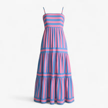 Women's Dress : Zomerjurk Dames Groen - Lichte met Spaghettibandjes in Blauw van Pantino