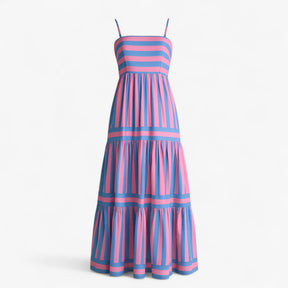 Women's Dress : Zomerjurk Dames Groen - Lichte met Spaghettibandjes in Blauw van Pantino