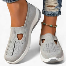 Dames Instap Schoenen : Dames Comfortabele Beige Schoenen - Lichtgewicht, Schokabsorberend & Zacht in Grijs van Pantino