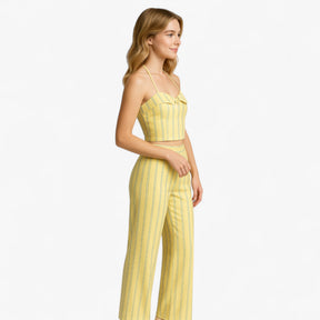Women Set : Broek Dames Wit - Lichtgewicht Zomer Set met Top in van Pantino