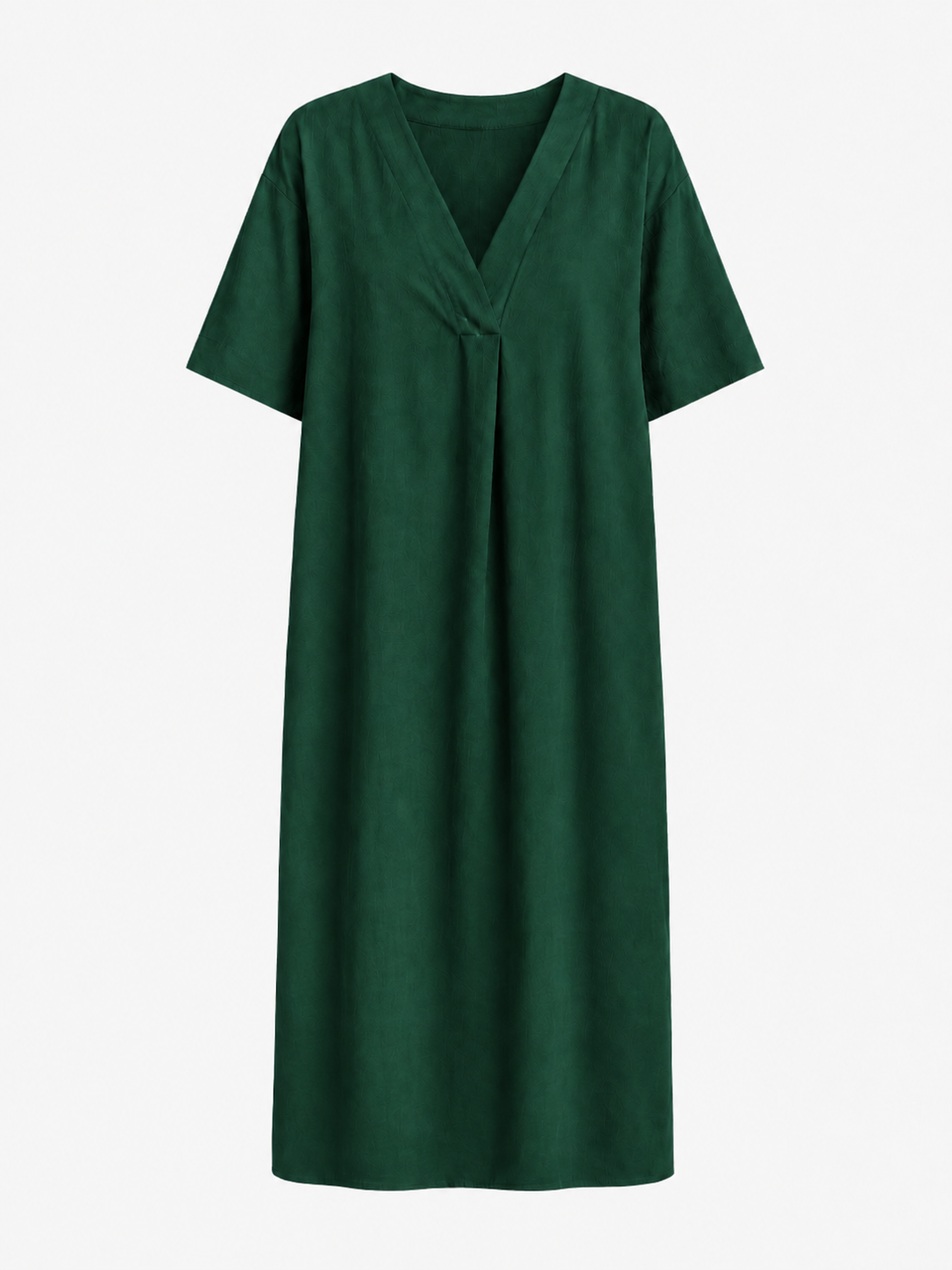 : Dames Midi Jurk met V-hals en Zakken – Losvallend, Comfortabel & Veelzijdig in van Pantinoshop