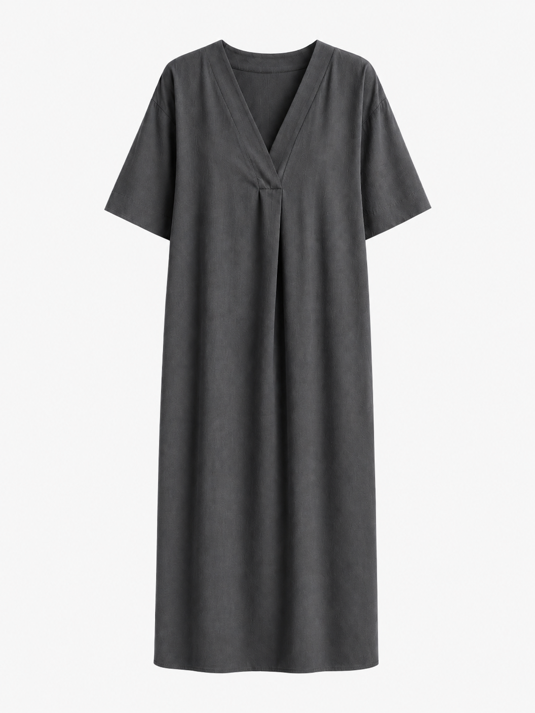 : Dames Midi Jurk met V-hals en Zakken – Losvallend, Comfortabel & Veelzijdig in van Pantinoshop