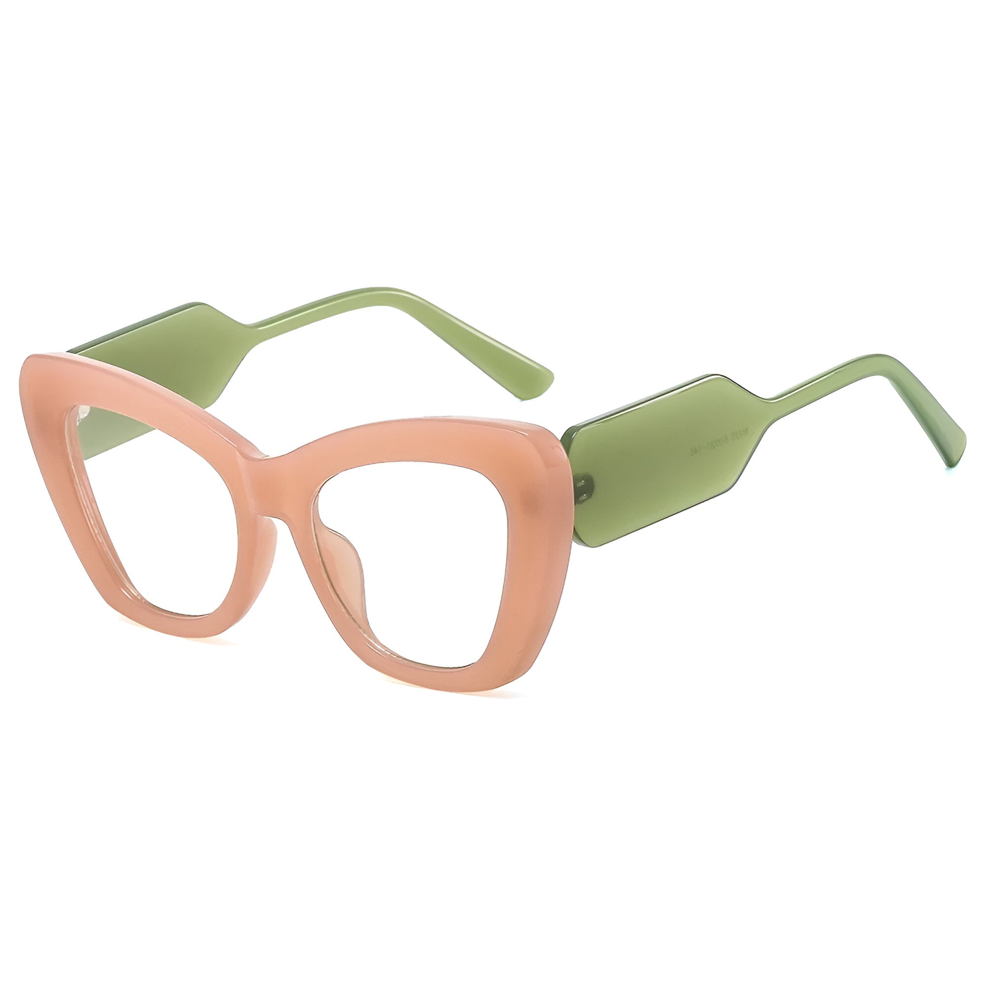 Zonnebrillen : Dames Oversized Cat Eye Zonnebril met UV400 Bescherming in roze volgens afbeelding van Pantino