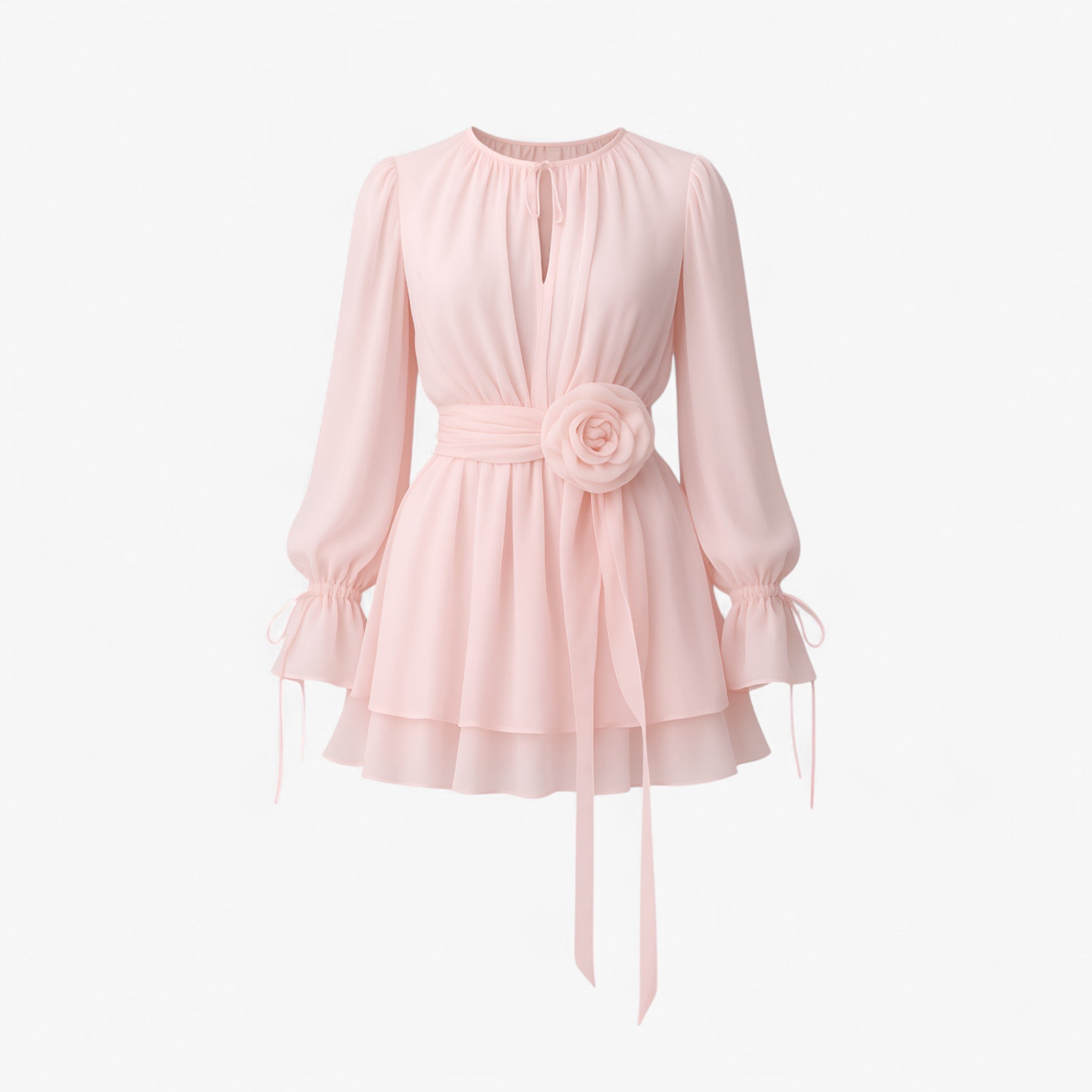 Women's Dress : Zomerjurk Dames - Romantische Korte in Rosa van Pantino