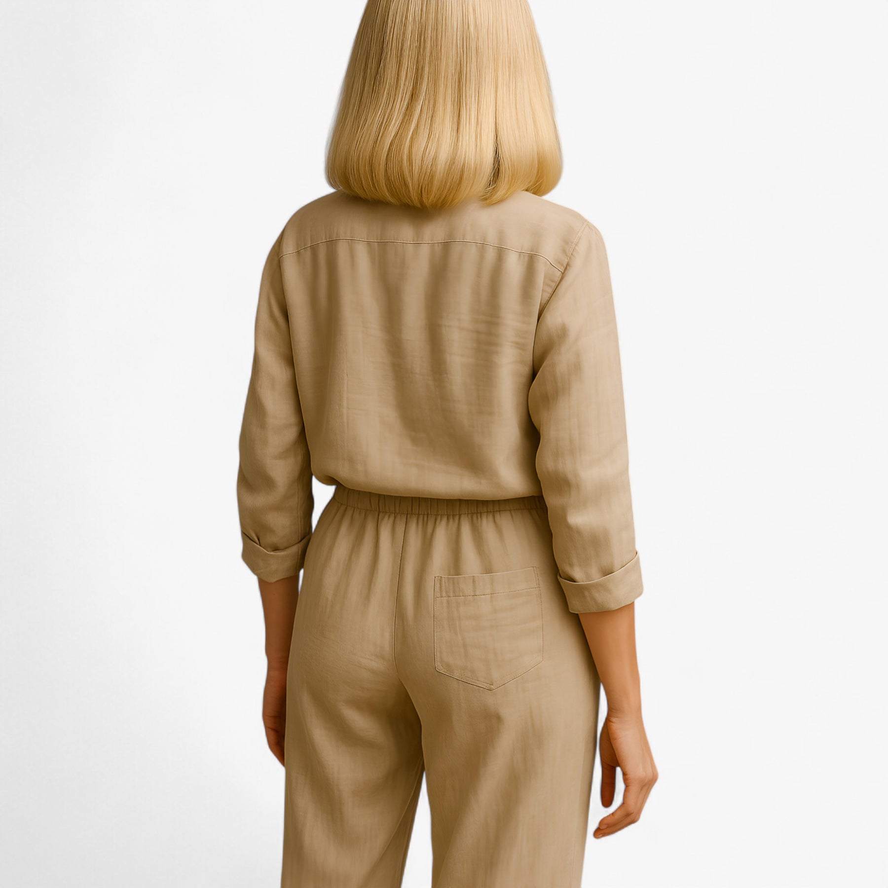 Women Set : Blouse Dames Bruin - Set van en Broek in van Pantino
