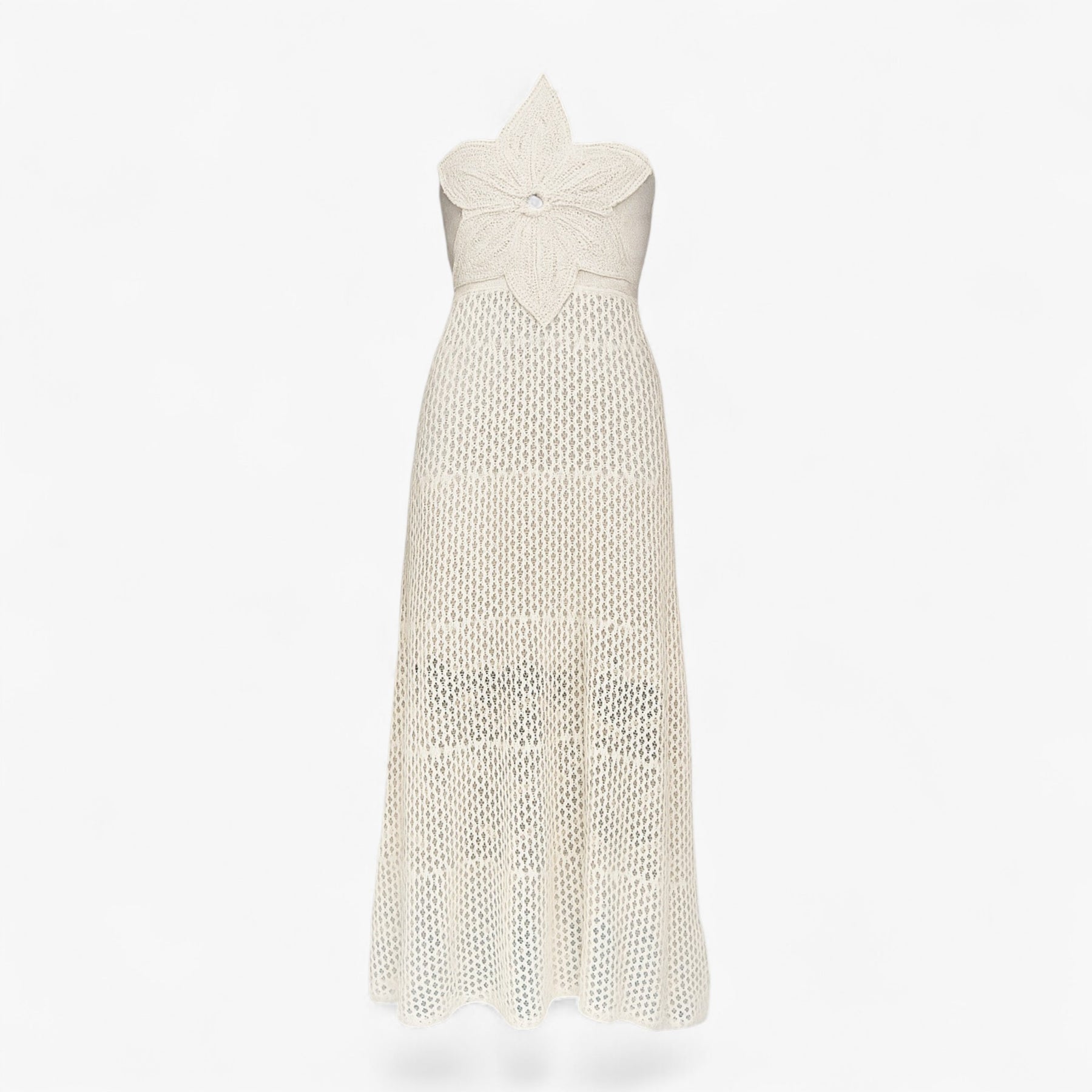 Women's Dress : Maxi Jurk Dames Rood - Sexy met 3D Applicaties in Abrikoos van Pantino