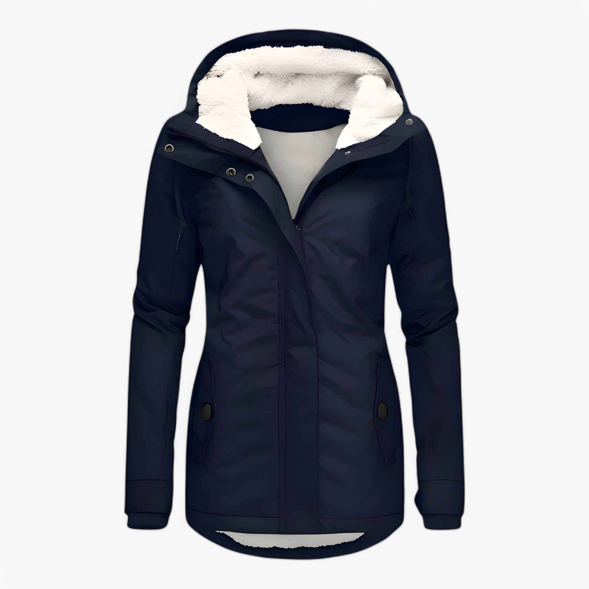 Damesbuitenjassen : Dames Stijlvol Winterjack Waterproof - Blauw in Blauw van Pantino