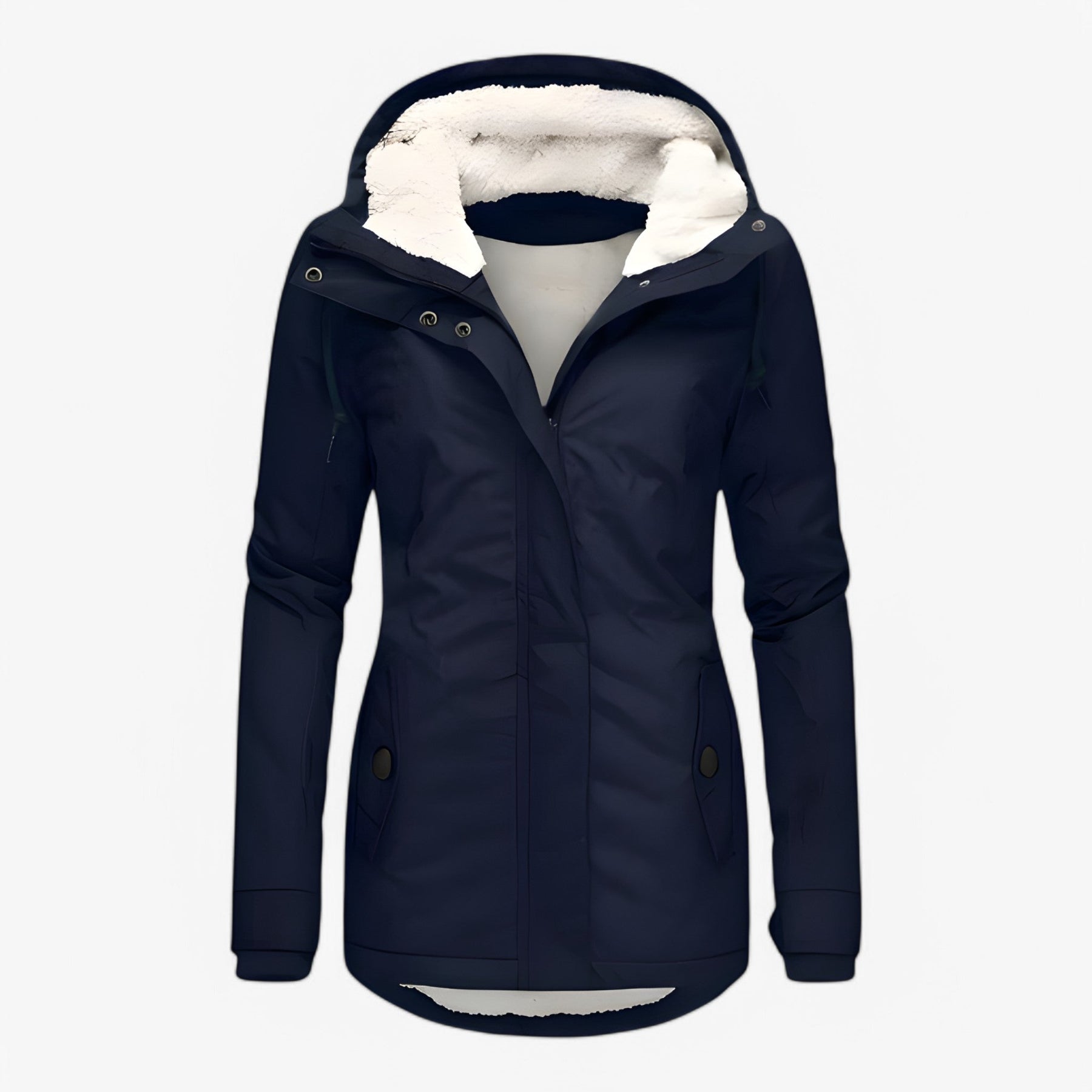 Damesbuitenjassen : Dames Stijlvol Winterjack Waterproof - Blauw in Blauw van Pantino