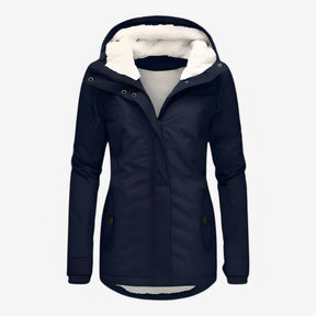 Damesbuitenjassen : Dames Stijlvol Winterjack Waterproof - Blauw in Blauw van Pantino