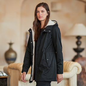 Damesbuitenjassen : Dames Stijlvol Winterjack Waterproof - Blauw in van Pantino