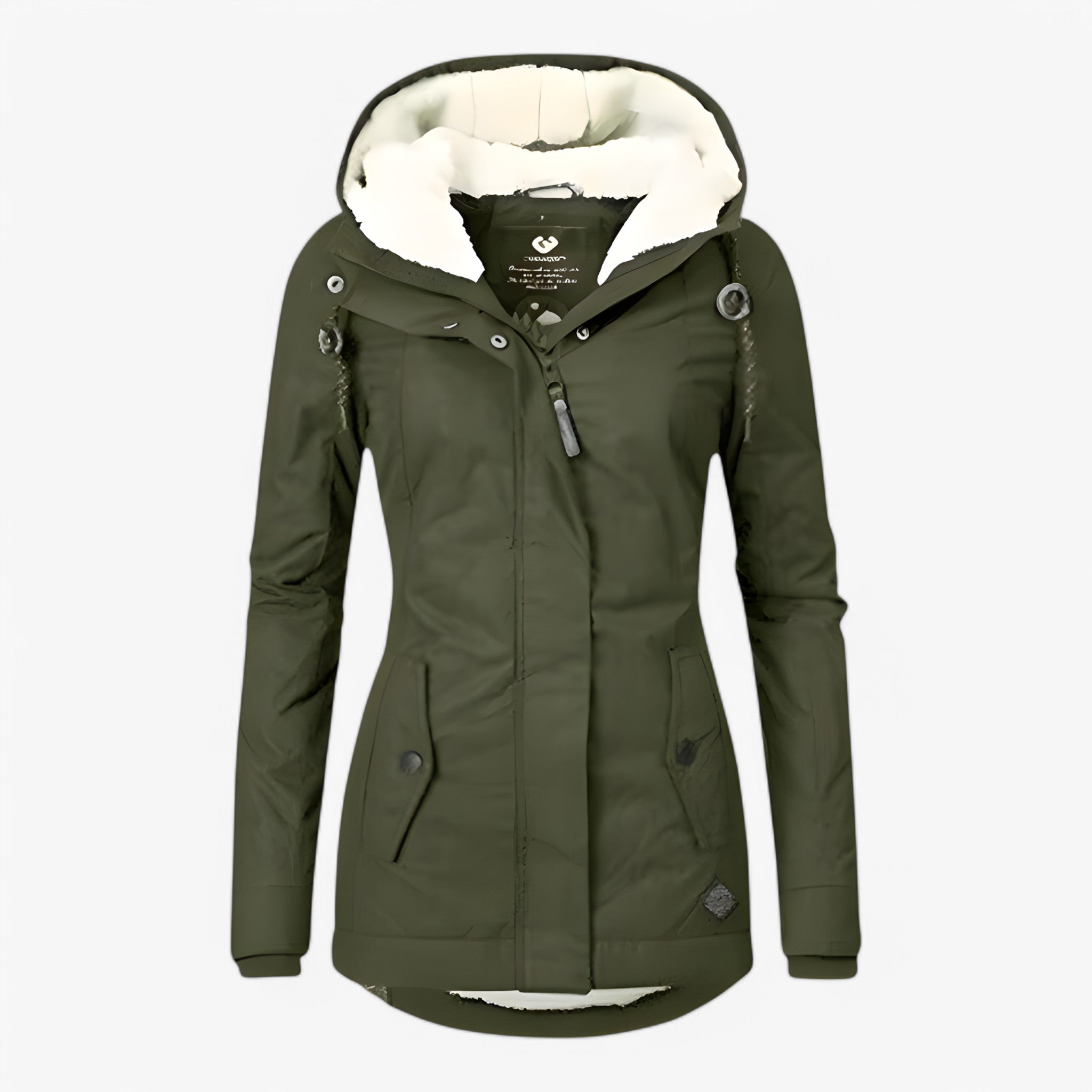 Damesbuitenjassen : Dames Stijlvol Winterjack Waterproof - Blauw in Groen van Pantino