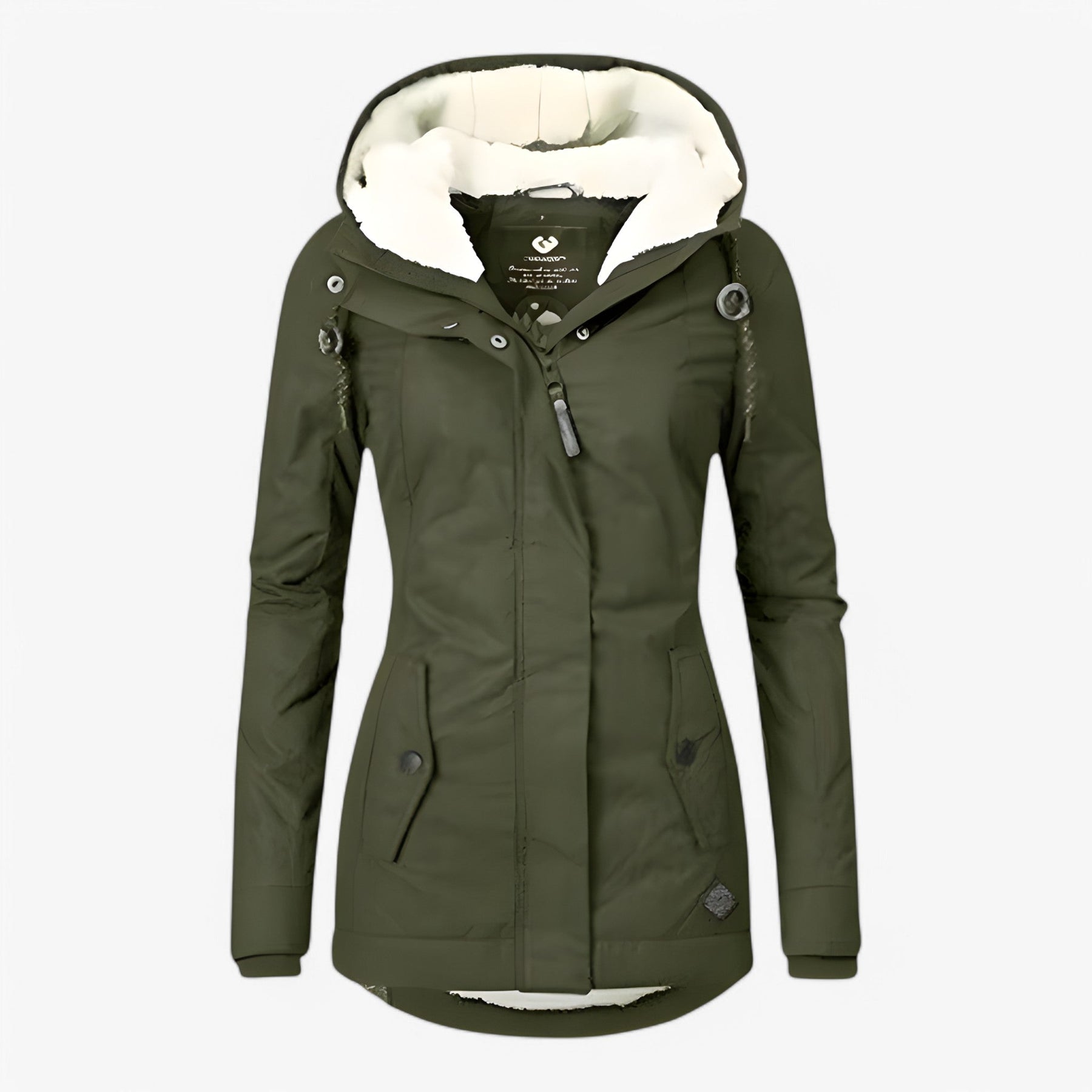 Damesbuitenjassen : Dames Stijlvol Winterjack Waterproof - Blauw in Groen van Pantino