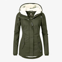 Damesbuitenjassen : Dames Stijlvol Winterjack Waterproof - Blauw in Groen van Pantino