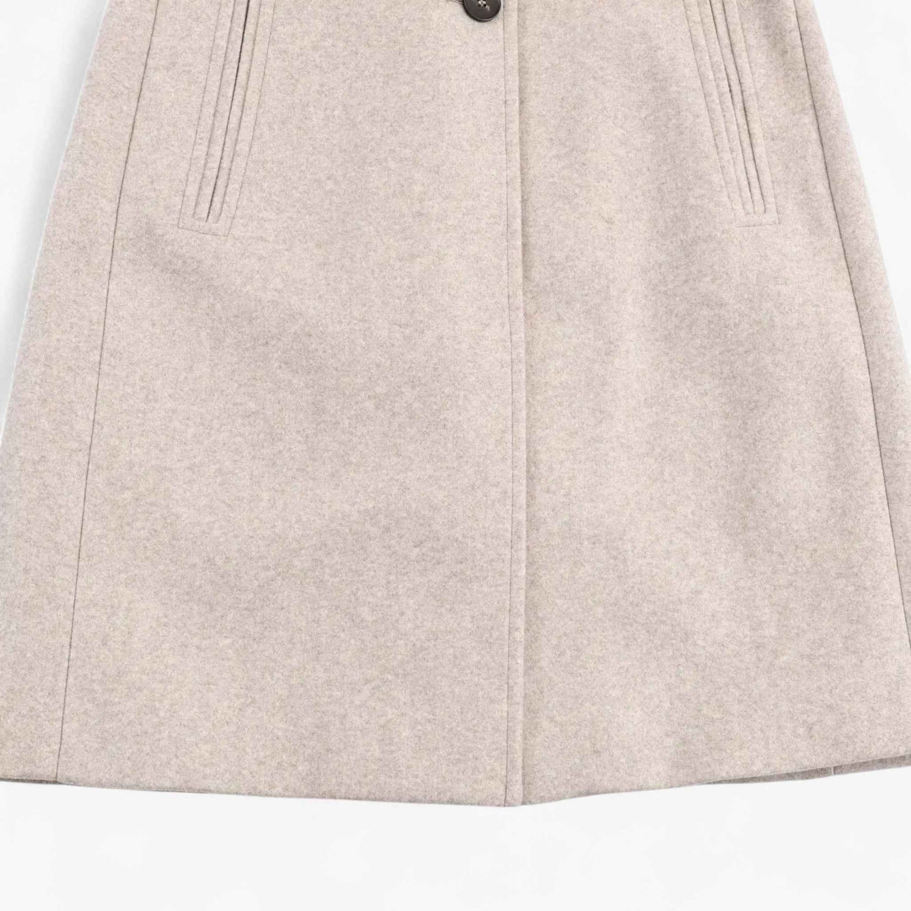 Damesjassen & -jacks : Jas Dames Khaki - Vintage Elegante met Schoudervulling in van Pantino