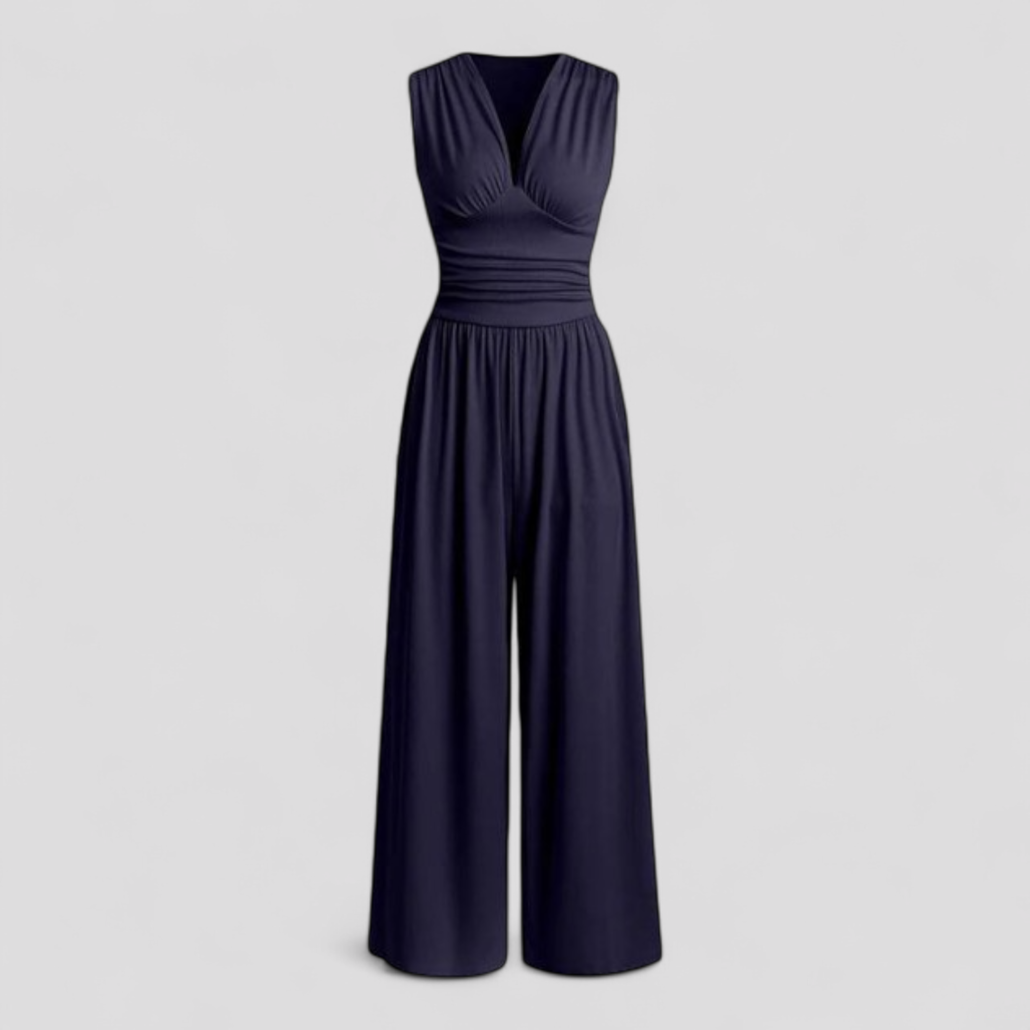 Women Set : Comfy Jumpsuit Dames met Top en Broek - Zwart in Donkerblauw van Pantino