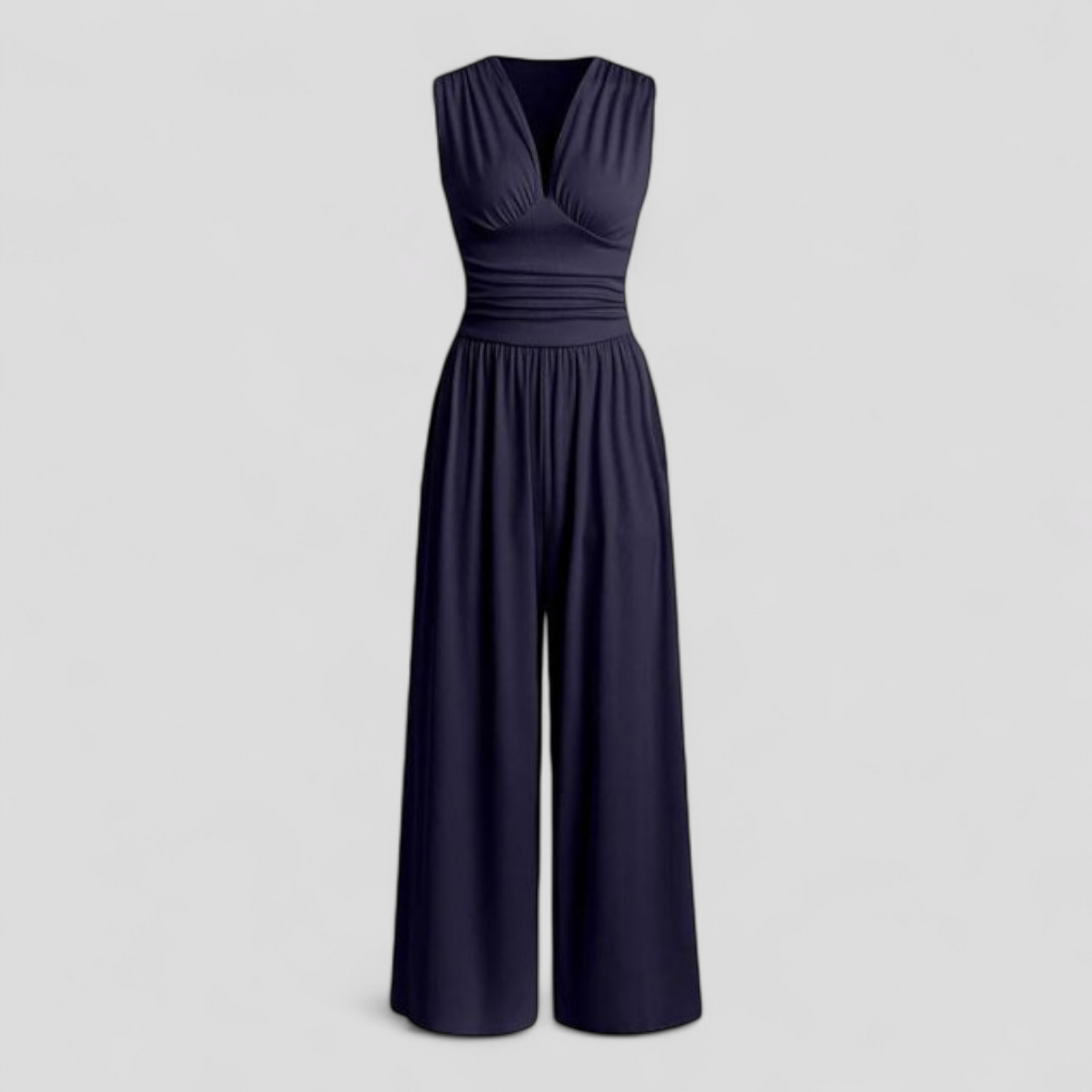 Women Set : Comfy Jumpsuit Dames met Top en Broek - Zwart in Donkerblauw van Pantino