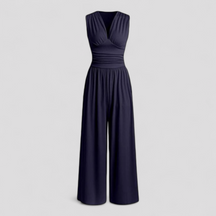 Women Set : Comfy Jumpsuit Dames met Top en Broek - Zwart in Donkerblauw van Pantino