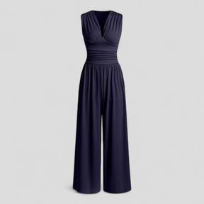 Women Set : Comfy Jumpsuit Dames met Top en Broek - Zwart in Donkerblauw van Pantino