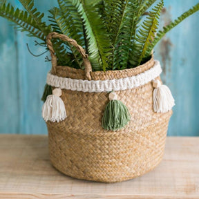 home & garden : Decoratief Macramé Touw Wit - Kwast Wanddecoratie Bohemian - Katoen in van Pantino