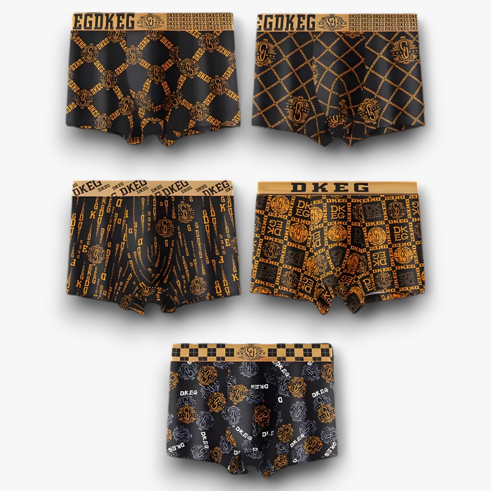 Boxer Shorts : Heren Boxershorts Katoen Z5-pack Zwart/Grijs - Ademend ondergoed voor dagelijks comfort in van Pantino