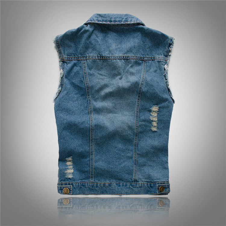 AS - Heren - Vest : Heren Denim Gilet Mouwloos - Robuuste Street Stijl in van Pantinoshop