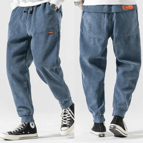 Velvet Pants : Fluwelen Broeken - Trendy - Donkerblauw in van Pantino