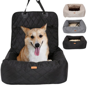 pets : Honden Auto Zitje en Bed - Veilig Comfortabel Autorit - Pluche in van Pantino