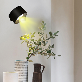 home & garden : 360° Draadloze Oplaadbare Wandlamp - Zwart in van Pantino