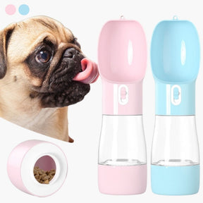 pets : 3-in-1 Hondendrinkfles Grijs - Waterfles Voedselcontainer - Kunststof in van Pantino
