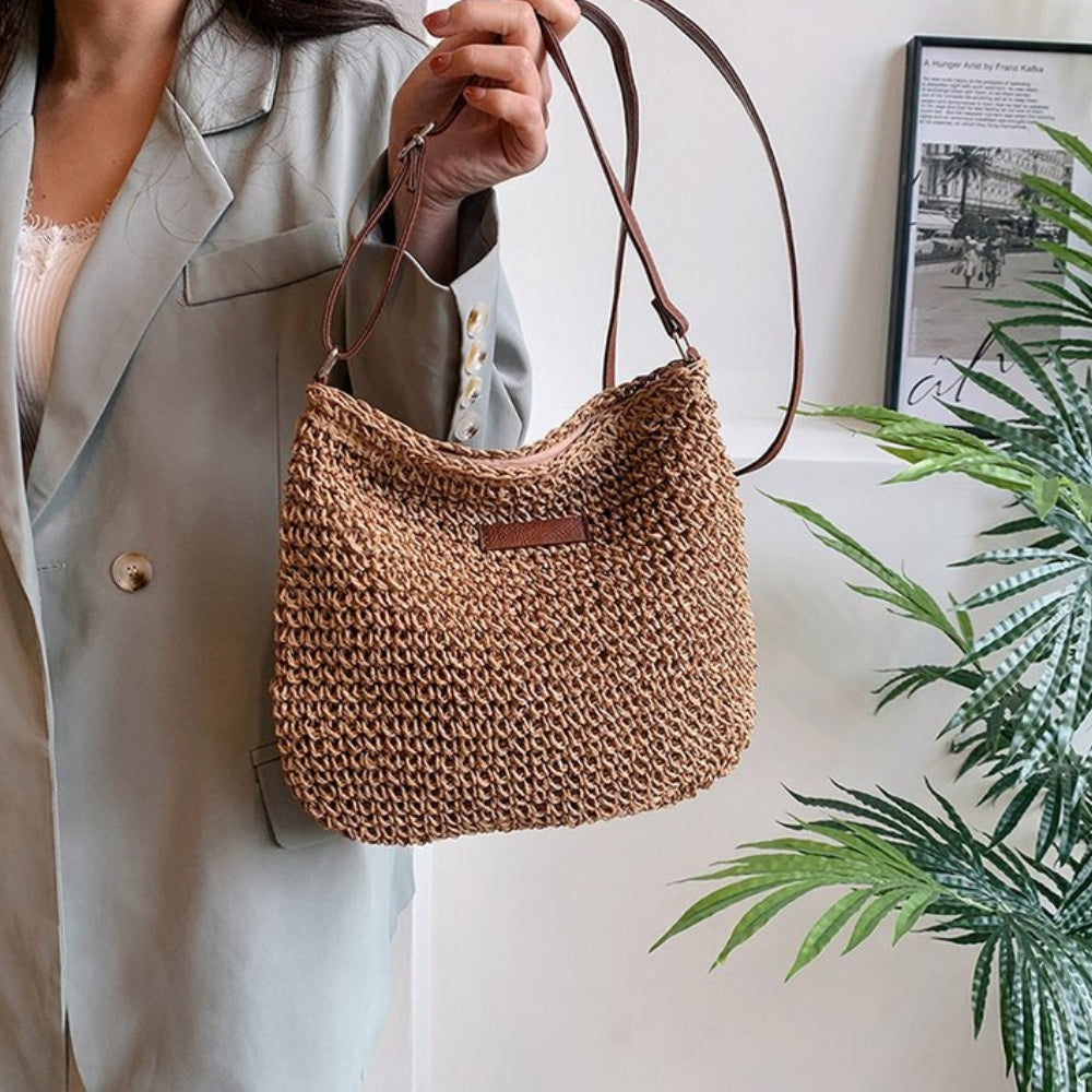 bags : Leren Damestas Beige - Elegante Schoudertas van Echt Leer in van Pantino