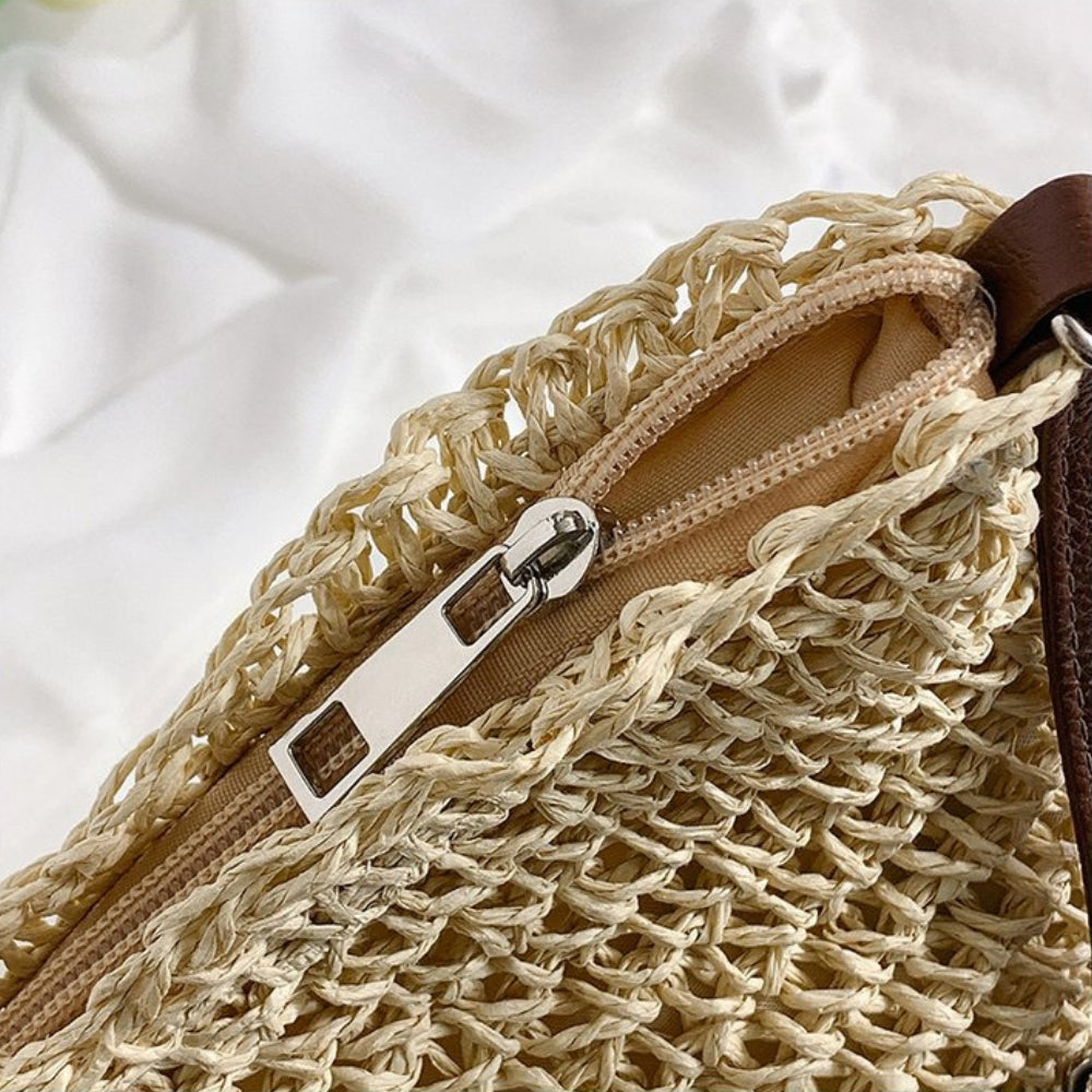 bags : Leren Damestas Beige - Elegante Schoudertas van Echt Leer in van Pantino