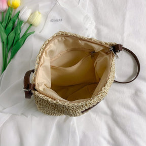 bags : Leren Damestas Beige - Elegante Schoudertas van Echt Leer in van Pantino