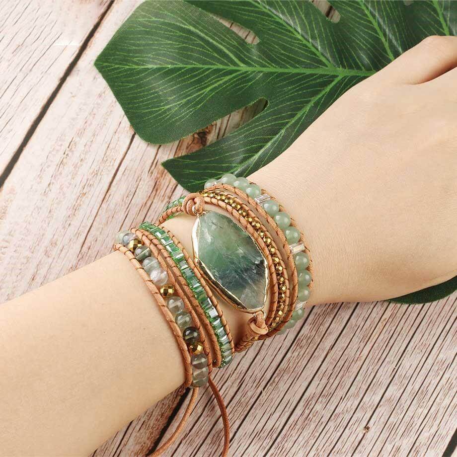 Bracelet : Helende Armband - Groene Aventurijn in van Pantino