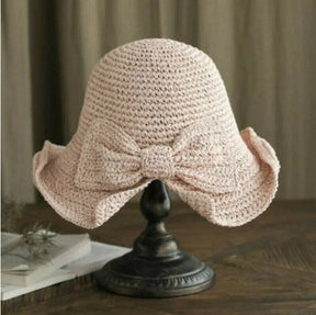 Sun Hat : FloppyHats - Effen Zonnehoed met Gekrulde Rand - Donkerroze in Roze van Pantino